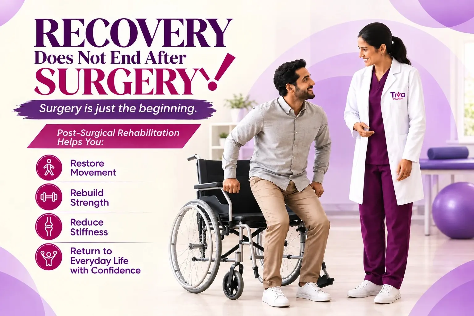 Recovery does not end after surgery — post-surgical rehabilitation helps you restore movement and rebuild strength